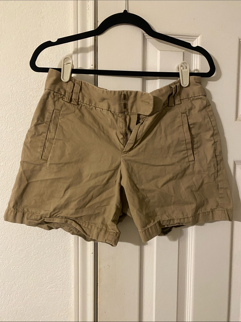 LOFT Khaki Cotton Bermuda Shorts
